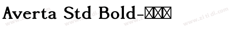 Averta Std Bold字体转换